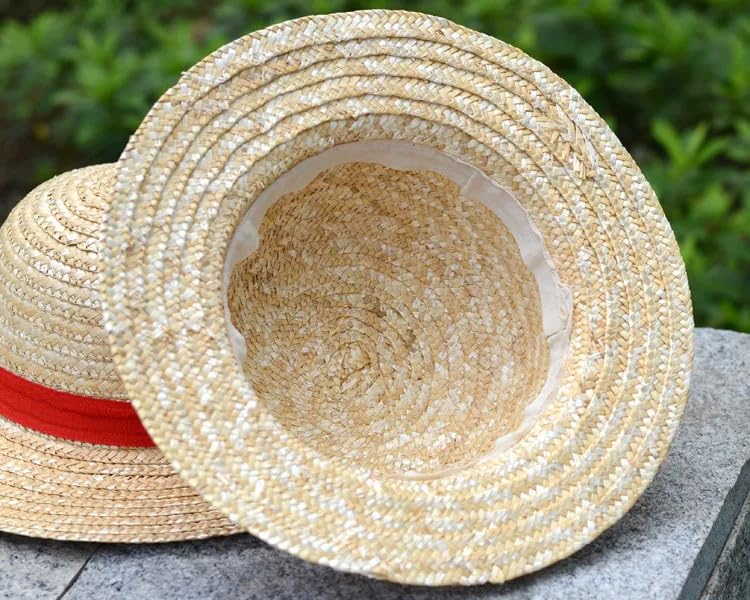 STORE 2508 Straw Hat Cosplay Accessory Anime Sun Beach Hats for Party Travel Performance Costume Yellow - Image 5