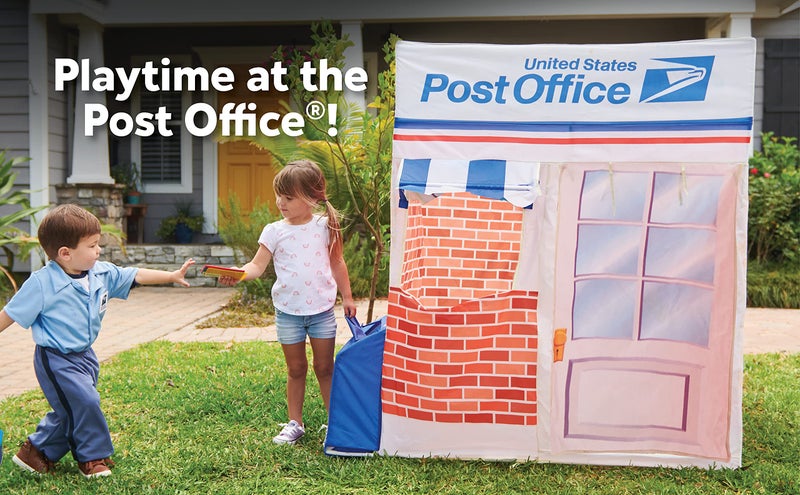 Kid Trax Pop Up Kids Magical Play Tent Large Front and Rear Openings Carrying Case Included Easy Storage USPS Post Office White - Image 3