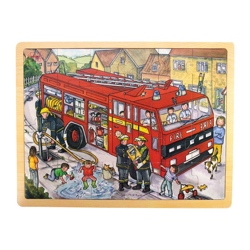 BIGJIGS Tray Puzzle Fire Engine Bj742