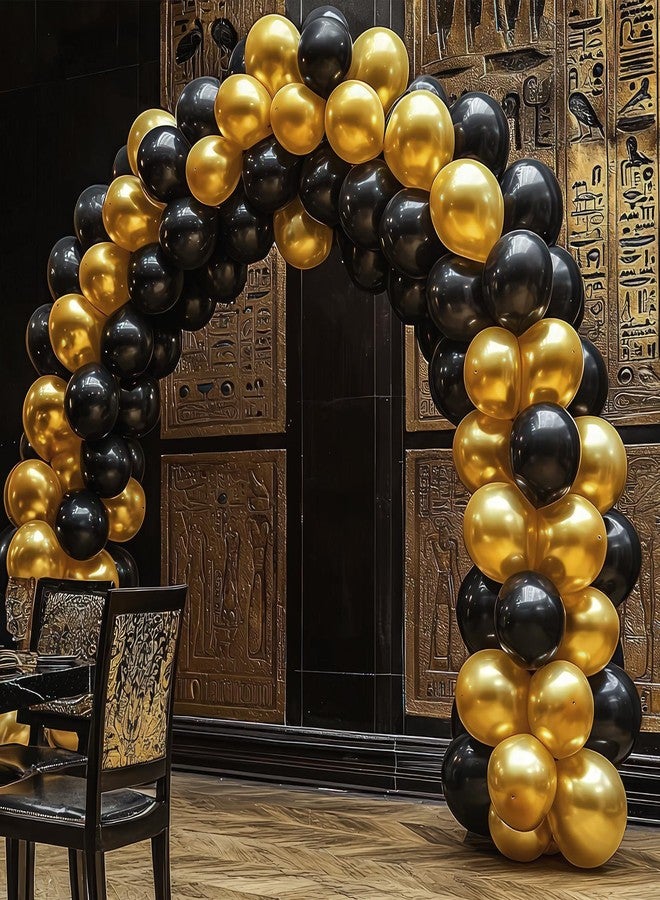 RUBFAC 120pcs Gold Balloons 12 Inches Chrome Metallic Balloons, Metallic Gold Balloons for Birthday Baby Shower Graduation Anniversary Wedding Party Supplies Garland Arch Decoration - Image 3