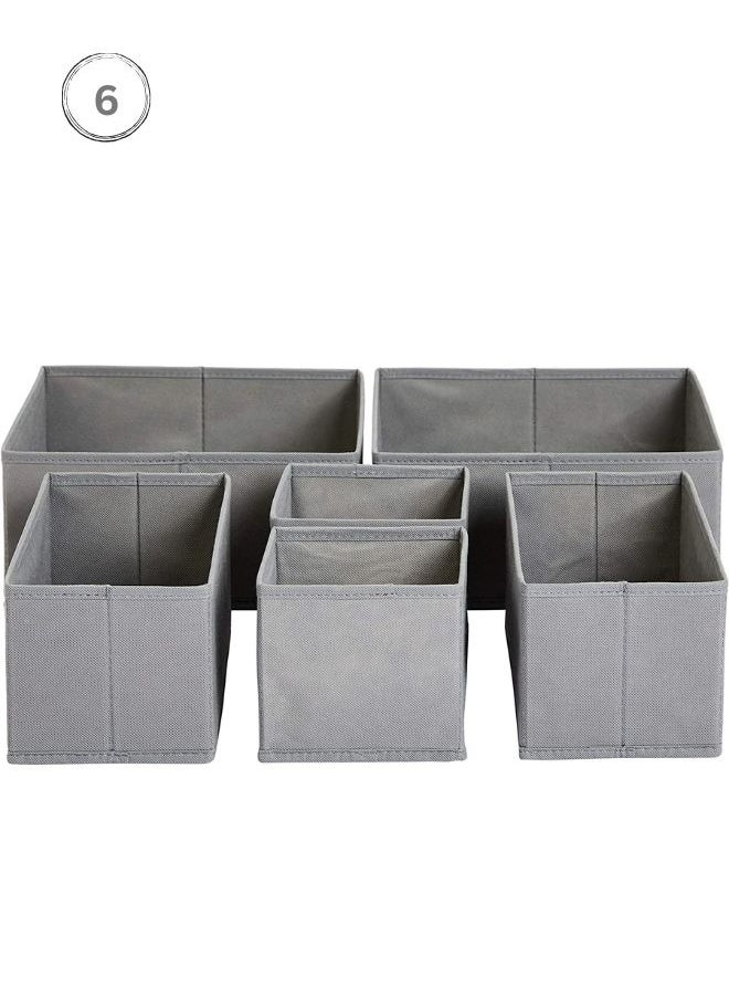 Generic - Drawer Organizer for Baby Clothes Nursery Drawer Organizer for Baby Diaper, Collapsible Deep Fabric Drawer Organizer with Zipper for Socks, Bra, Towels, Ties, Grey - Image 1