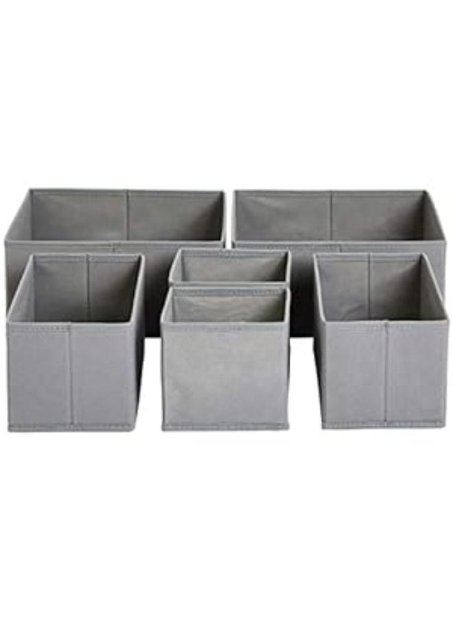 Generic - Drawer Organizer for Baby Clothes Nursery Drawer Organizer for Baby Diaper, Collapsible Deep Fabric Drawer Organizer with Zipper for Socks, Bra, Towels, Ties, Grey - Image 1