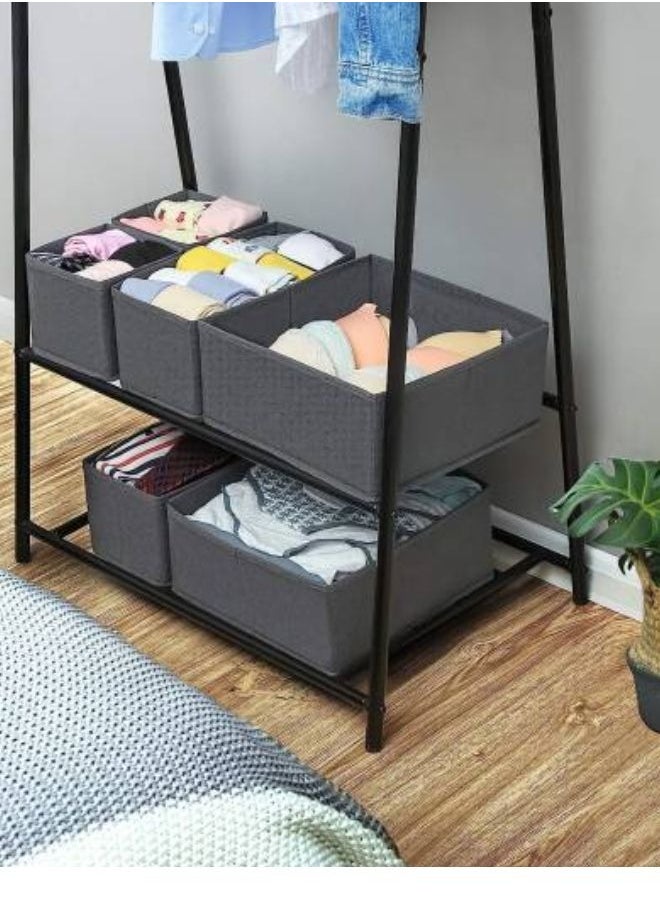 Generic - Drawer Organizer for Baby Clothes Nursery Drawer Organizer for Baby Diaper, Collapsible Deep Fabric Drawer Organizer with Zipper for Socks, Bra, Towels, Ties, Grey - Image 1