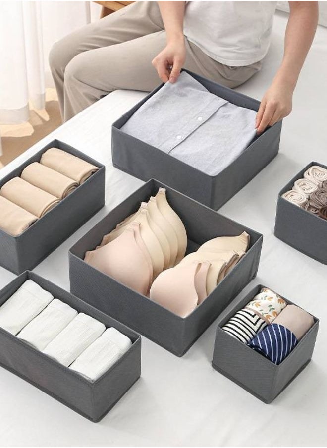 Generic - Drawer Organizer for Baby Clothes Nursery Drawer Organizer for Baby Diaper, Collapsible Deep Fabric Drawer Organizer with Zipper for Socks, Bra, Towels, Ties, Grey - Image 1