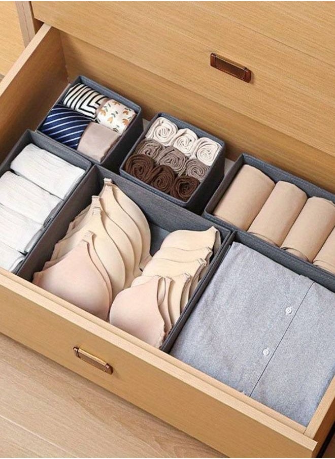 Generic - Drawer Organizer for Baby Clothes Nursery Drawer Organizer for Baby Diaper, Collapsible Deep Fabric Drawer Organizer with Zipper for Socks, Bra, Towels, Ties, Grey - Image 1