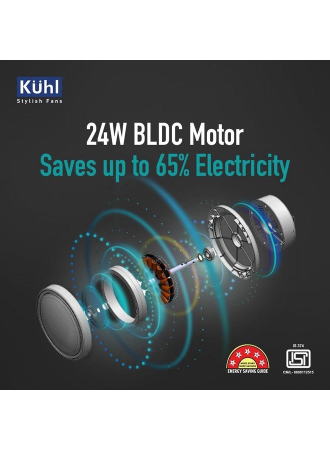 KUHL KUHL Arctis A1 600 mm BLDC 65% Power Saving BLDC Ceiling Fan With Remote | BEE 5 Star Rated & ISI Marked | High Air Flow | 5 Year Warranty on Motor | White | Free Installation - Image 3