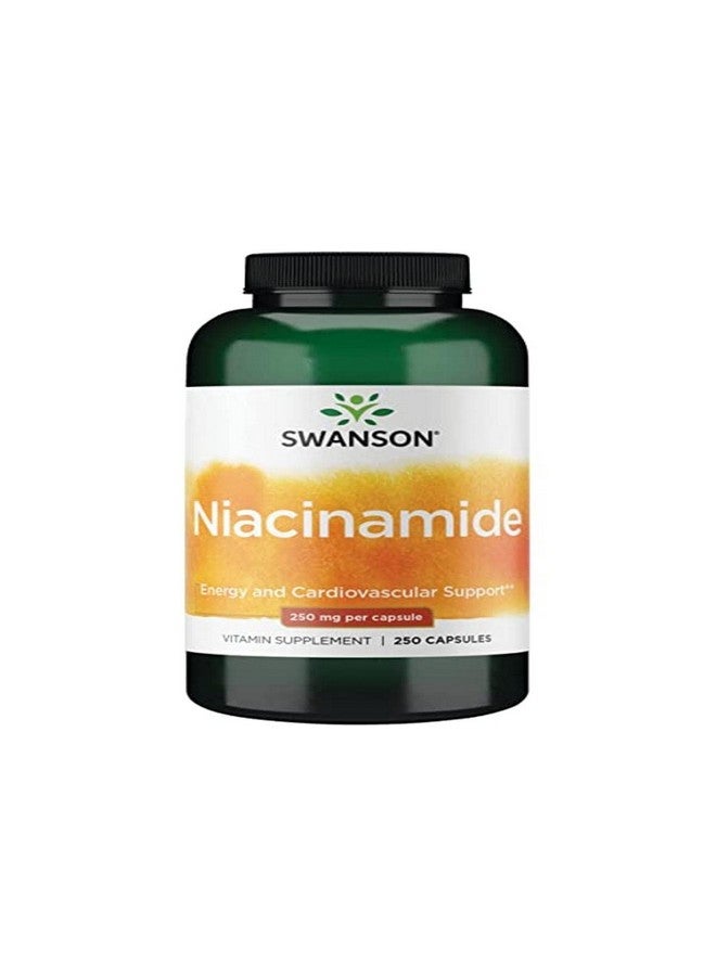 SWANSON Niacinamide Carbohydrate Metabolism Joint Health Support 250 Milligrams 250 Capsules - Image 1