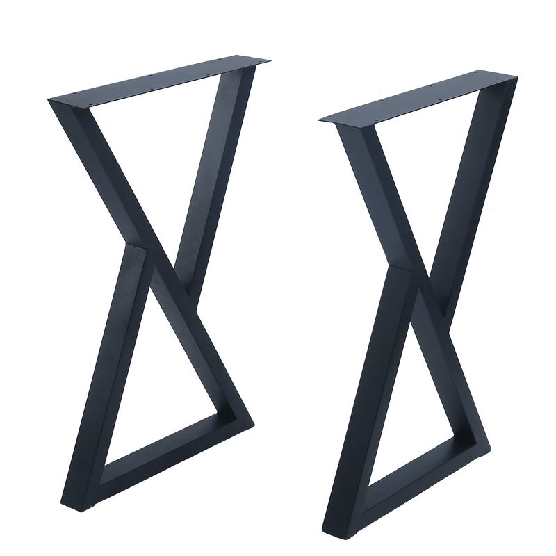 MBQQ 2 Pc Rustic Triangle Shape Heavy Duty Metal Table Legs for Desk  Dining Tables Industrial Modern DIY Iron Bench Legs H28xW177