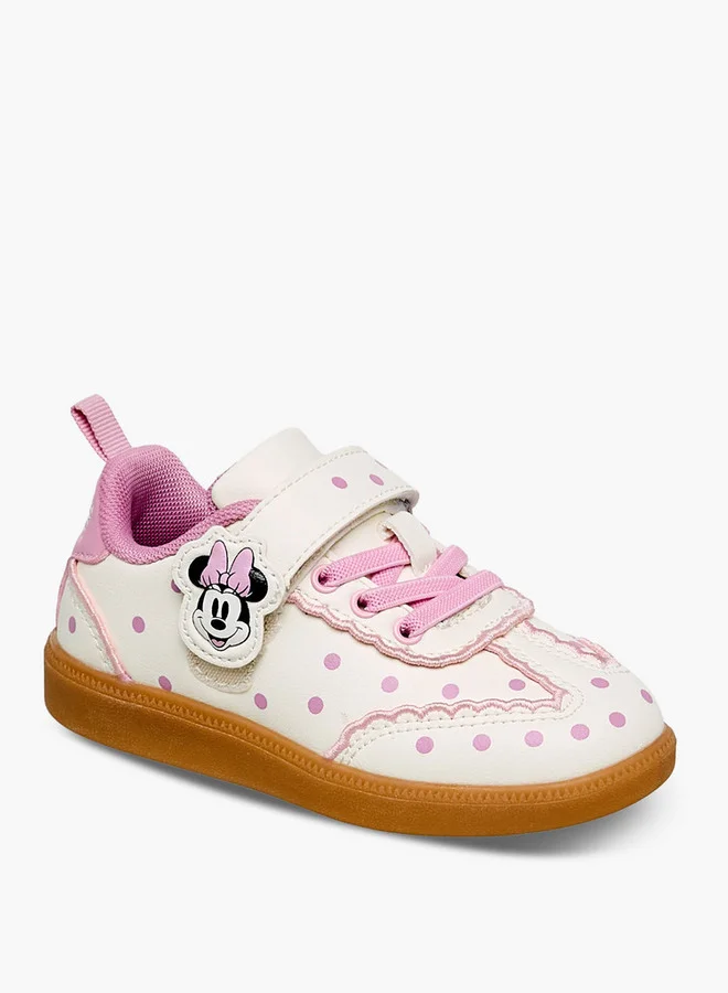 ديزني Girls Minnie Mouse Applique Sneakers