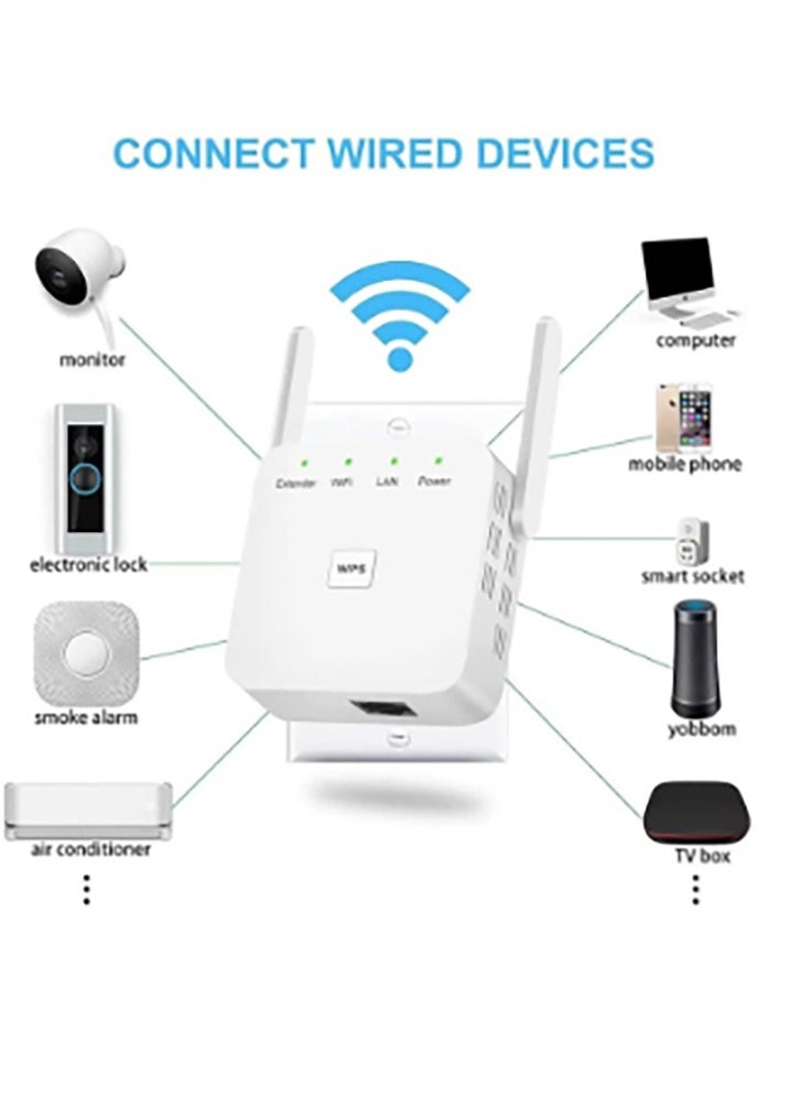 WiFi Extender,300Mbps Wifi Range Extender,2.4&5Ghz Dual Band Wps Signal Amplifier Internet Repeater With Ethernet Port  - Image 4