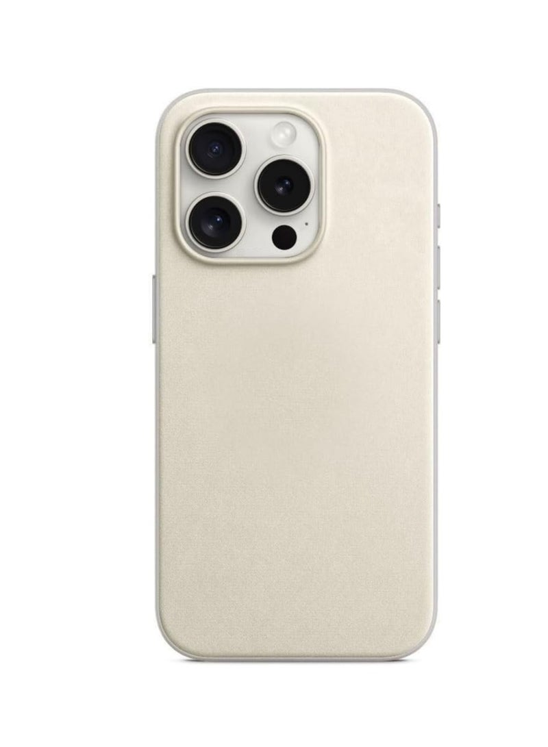 HEXABEX iPhone 15 Pro FineWoven Case with MagSafe - Natural - Image 1