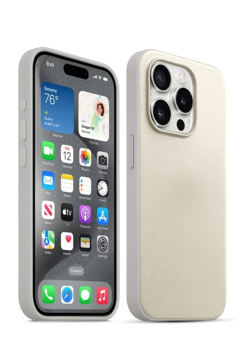HEXABEX iPhone 15 Pro FineWoven Case with MagSafe - Natural - Image 3