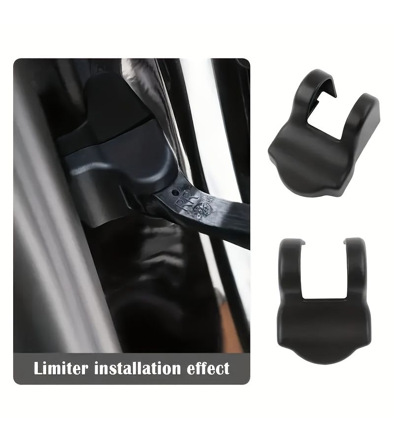 For M3 Y Black 2pcs Door Limiter Anti Rust ABS Plastic Locks With Metal Inserts Durable Interior Protection Easy Installation Vehicle Security Upgrade - Image 4