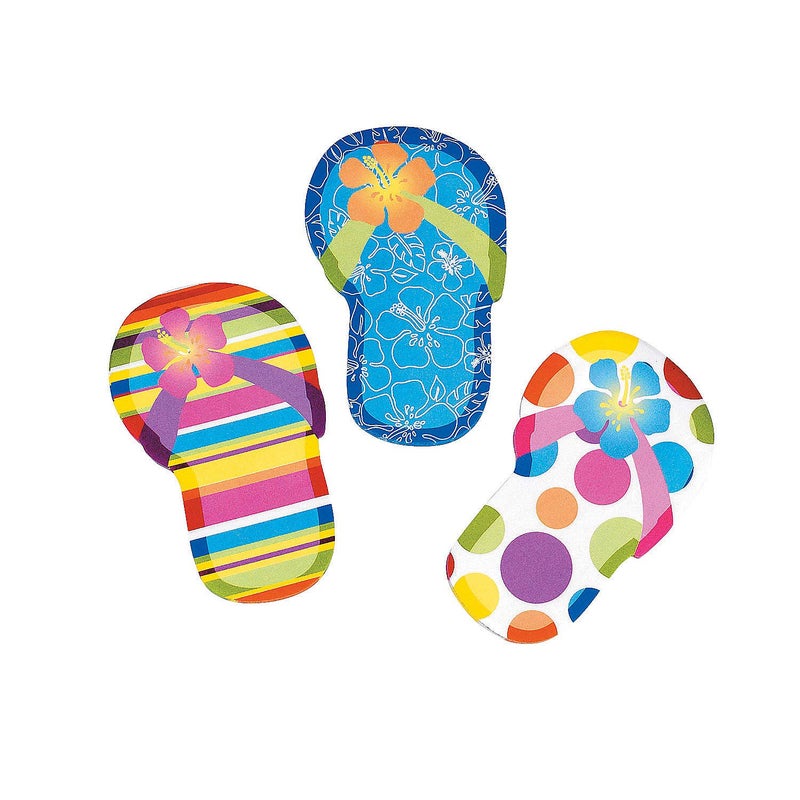 Fun Express مجموعة ملاحظات لاصقة على شكل ش sandal – دفاتر ملونة مستوحاة من الصيف للملاحظات والتذكيرات والرسائل – مثالية للهدايا في حفلات الصيف ولوازم المكتب والمشاريع الإبداعية الممتعة – 12 قطعة - Image 4