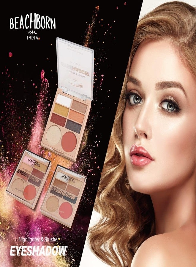 BEACHBORN INDIA Makeup Eyeshadow Highlighter & Blusher Palette (Multicolor)| Matte| Shimmer | Beginner Friendly & Long Lasting Eye Shadow Palette | All In One Makeup Palette (BBI-02-08 SHADE NO.1, 12.6G) - Image 2