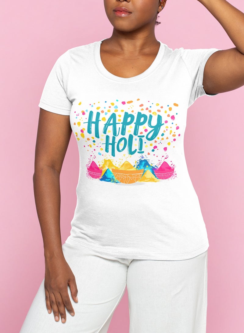 Yoo Street Yoo Street Happy Holi T Shirt for Men and Women Celebrate the Festival of Colors in Style - Image 2