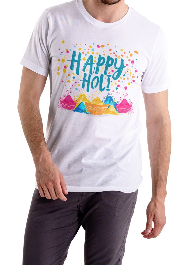 Yoo Street Yoo Street Happy Holi T Shirt for Men and Women Celebrate the Festival of Colors in Style - Image 3