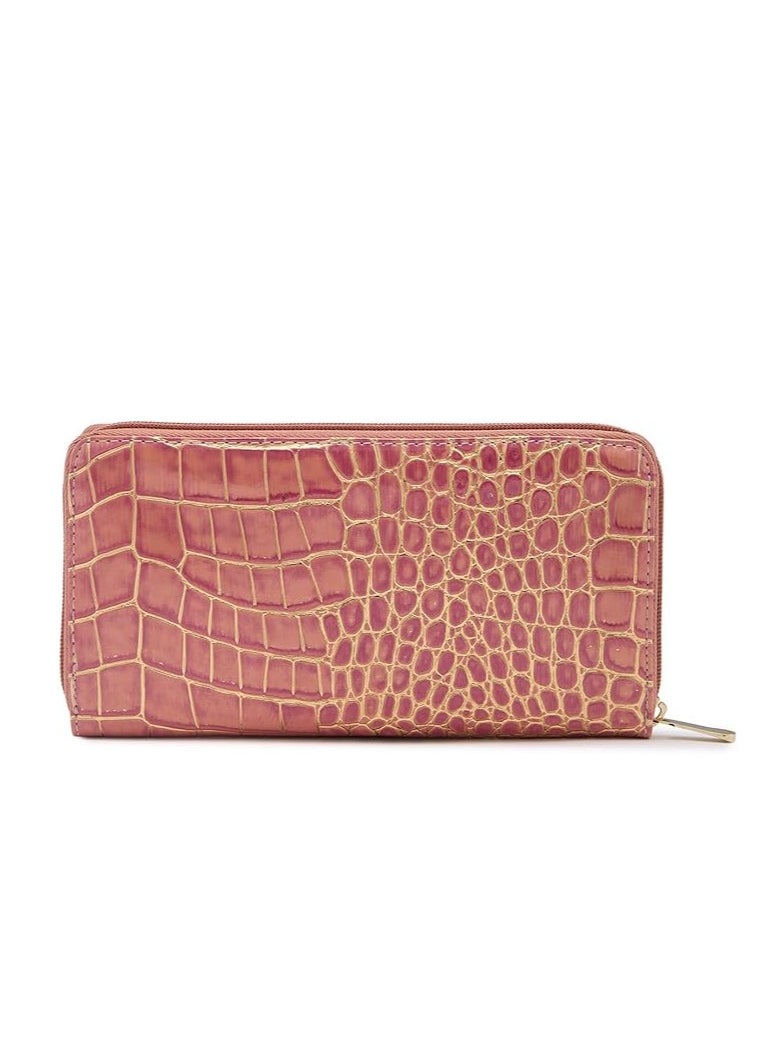 CAPRESE Caprese Miranda Zip Around Wallet for Women| Large, Pink | Multiple Card Slots with Stylish Animal Print | Perfect for Carrying Daily Essentials  - Image 1