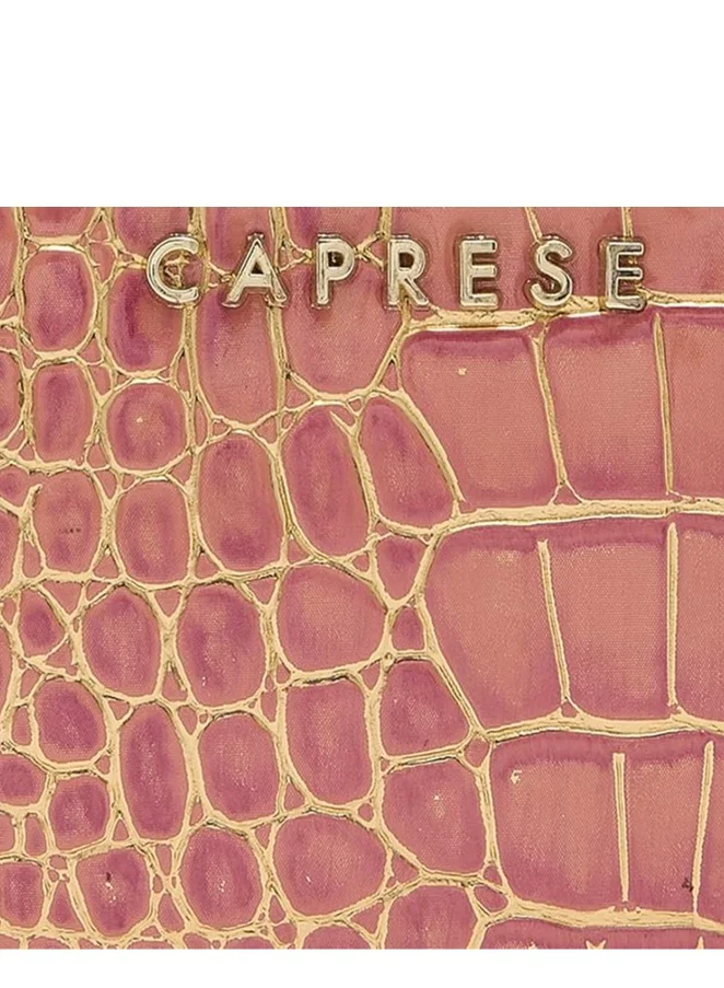 CAPRESE Caprese Miranda Zip Around Wallet for Women| Large, Pink | Multiple Card Slots with Stylish Animal Print | Perfect for Carrying Daily Essentials