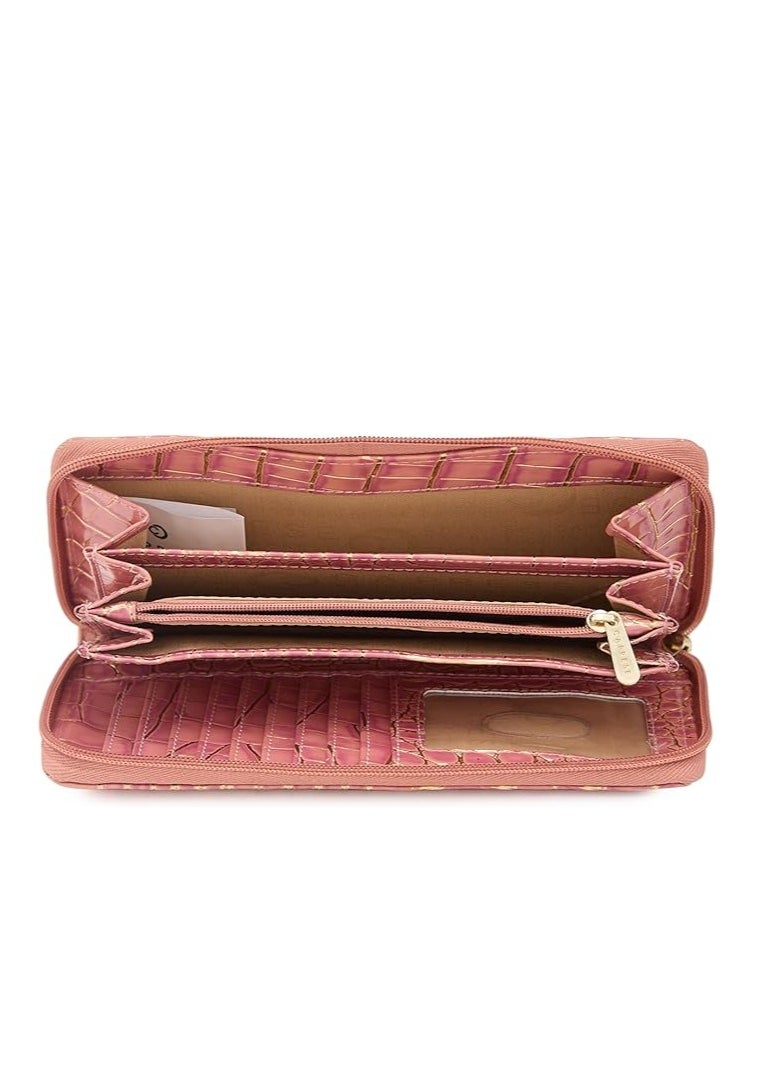 CAPRESE Caprese Miranda Zip Around Wallet for Women| Large, Pink | Multiple Card Slots with Stylish Animal Print | Perfect for Carrying Daily Essentials  - Image 3
