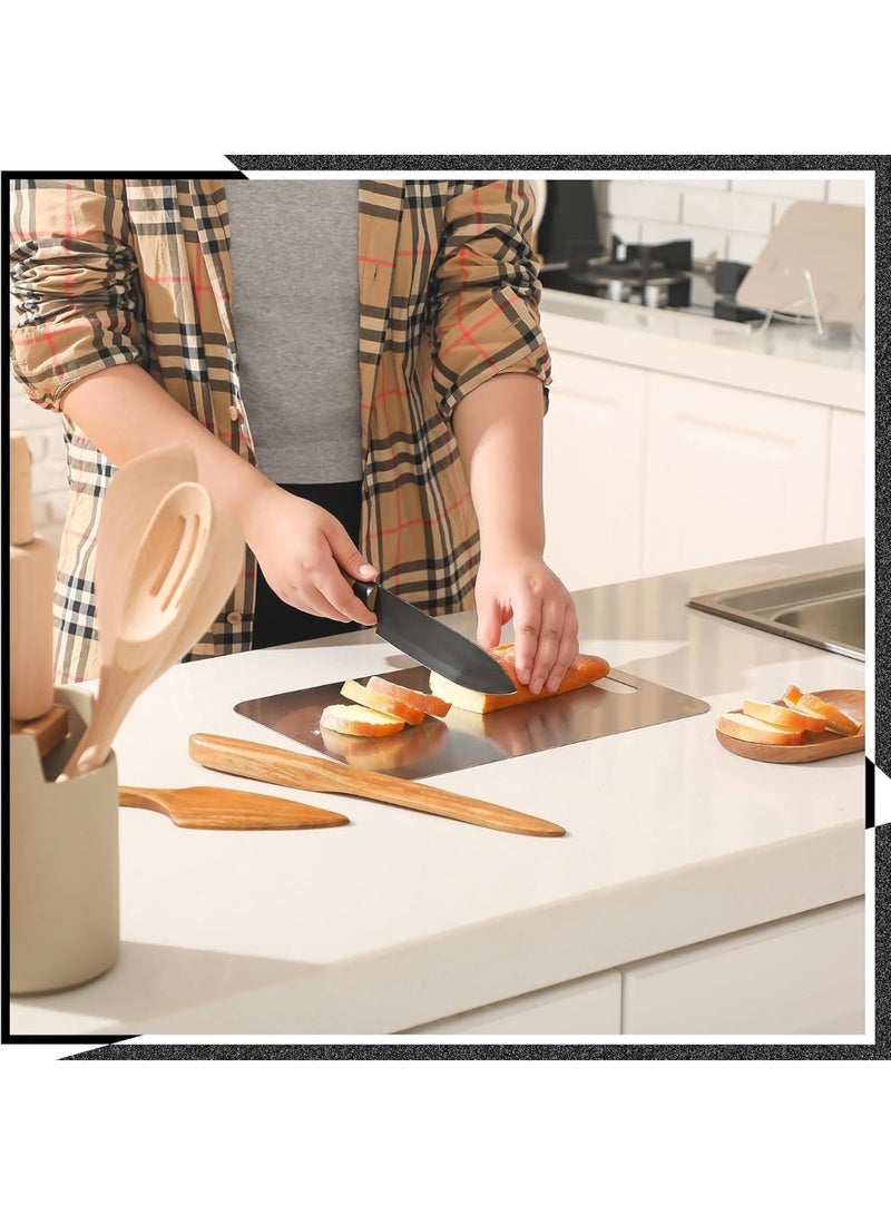 SPiTZE Chopping Board Combo 3pcs | Large Multi Size 304 Stainless Steel Cutting Boards for Cutting Vegetables, Meat, Fish, Fruits for Kitchen (Combo 3pc (39x28cm, 34x24cm, 30x20cm)) - Image 2
