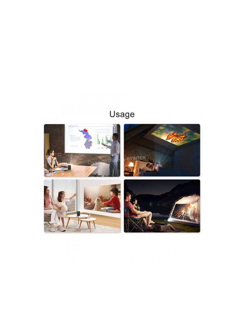 BYINTEK - Pinetec Movie Projector R80 True 1080P HDR10 Smart Projector Support 4K 3D Home Theater Projector 2200 ANSI Lumens Auto Focus/Auto Keystone Correction 300 Inch Screen Android 11.0 TV - Image 1