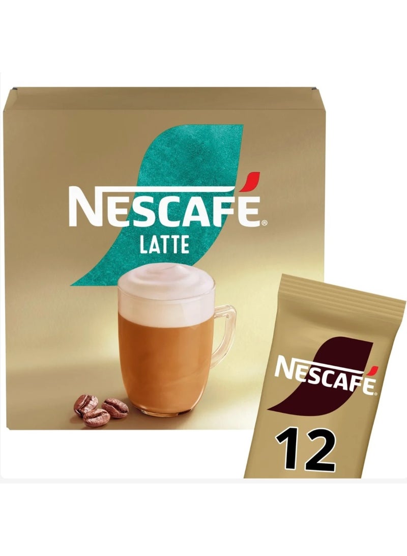 Nescafe Latte Instant Sachets 12Count Pack of 12