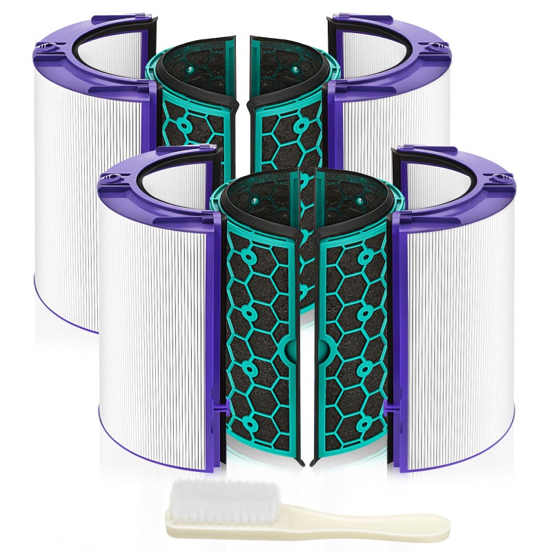 2 PACK TP04 HP04 DP04 Replacement Hepa Filter for Dyson HP04 TP04 DP04 TP05 DP05 Sealed Two Stage 360 Pure Cool Fan HEPA Filter  Activated Carbon Filter