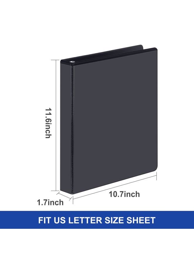 COMIX D-Ring Basic-View Binder 1-inch 3 Ring Binders Office Supplies Holds 225 Sheets, 12 Pack - Image 5