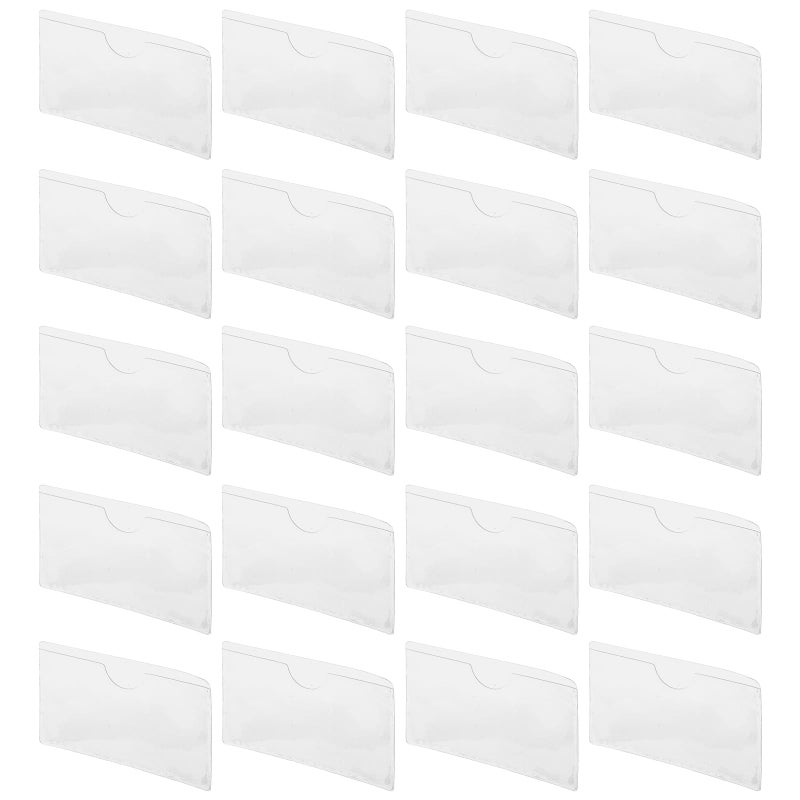 Self Adhesive PVC Label Pockets 2x3 5 Inch 50pcs for Bins Notebooks Drawers Organization - Image 2