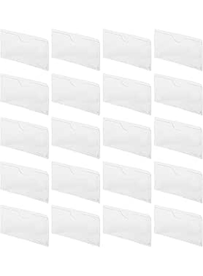 Self Adhesive PVC Label Pockets 2x3 5 Inch 50pcs for Bins Notebooks Drawers Organization - Image 1