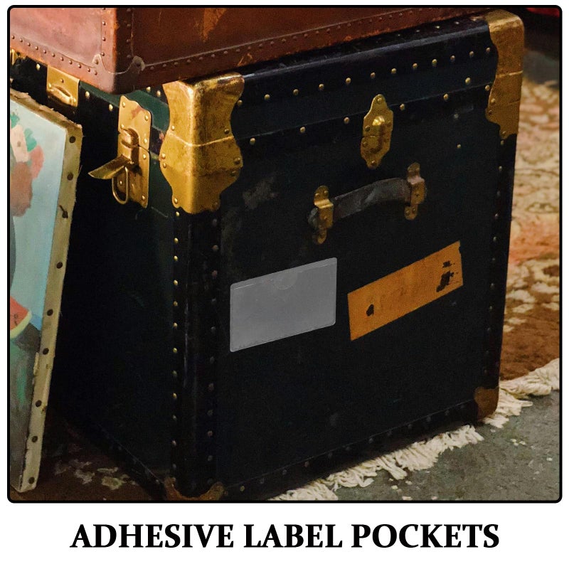 Self Adhesive PVC Label Pockets 2x3 5 Inch 50pcs for Bins Notebooks Drawers Organization - Image 4