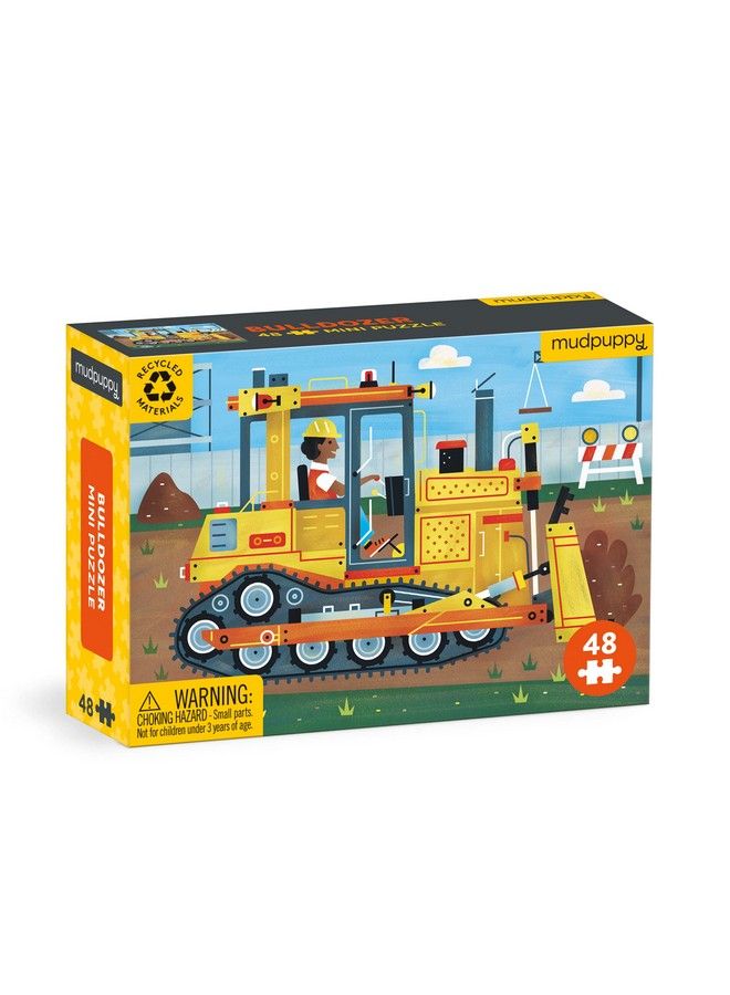 Mudpuppy Bulldozer 48 Piece Mini Puzzle - Image 1