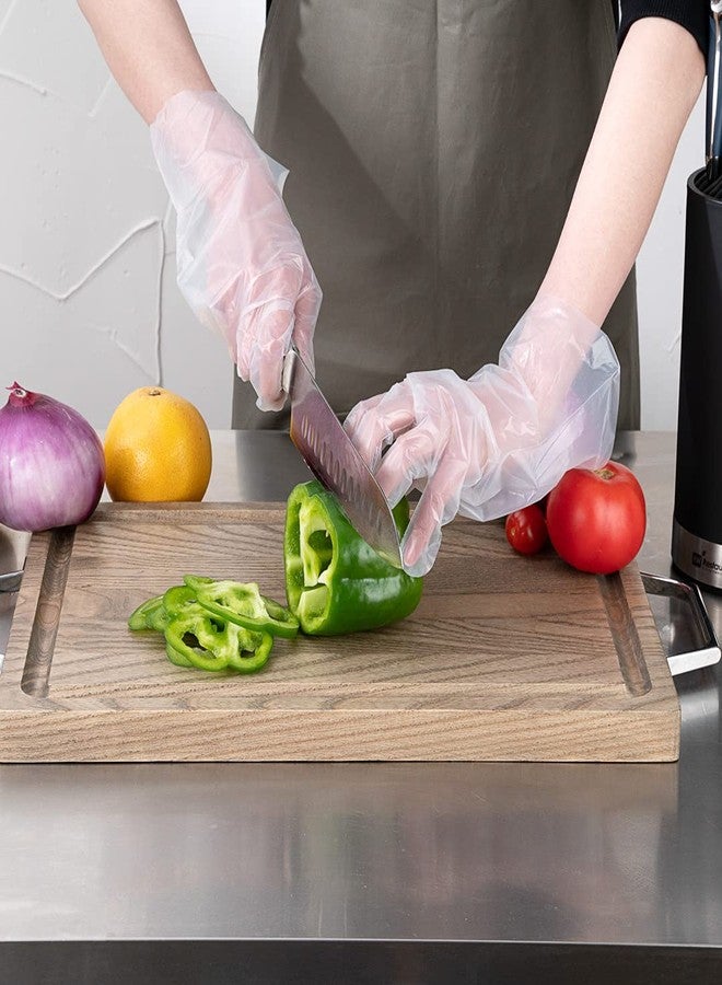 Restaurantware Eco Serve Medium Gloves 100 Plant-Based Disposable Gloves - Powder-Free Latex-Free Clear PLA Plastic Plastic Gloves Tear-Resistant Designed To Fit Most - Image 3
