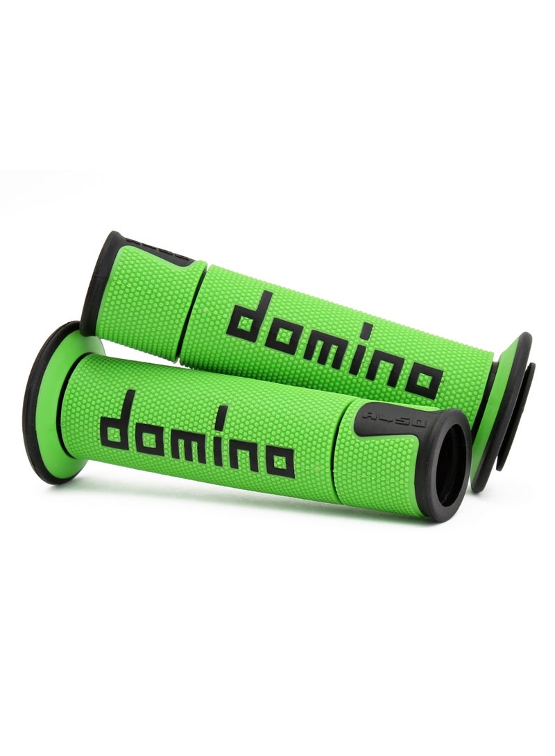 دومينو مقابض Domino Racing A450 لسباقات الطرق المعبدة – أخضر/أسود - Image 1