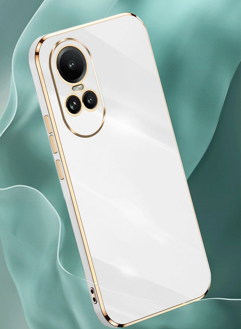 Compatible with OPPO Reno10 Pro Case Cover Silicone with Camera Protection | Raised Edges | Super Soft-Touch | Shockproof for Women Men Anti-Scratch Ultra Thin Plating Electroplate Soft Case - Image 2