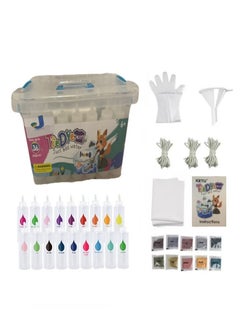 JOLLITY LLC Tie Dye kit for Kids 18 Bottles One-Step Fabric Art Party ...