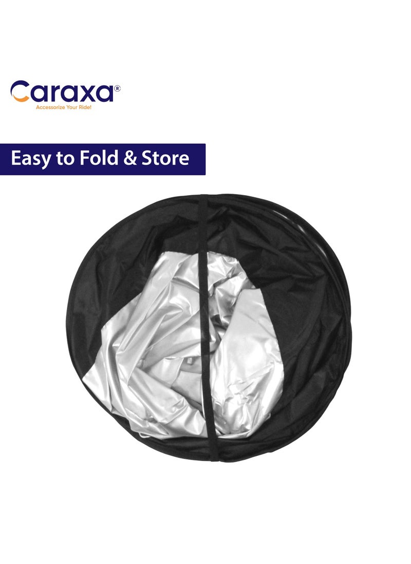 Caraxa Car Windshield Sun Shade Round Color Silver 150X75CM  - Image 4