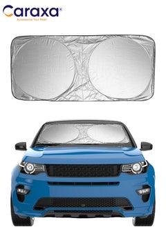 Caraxa Car Windshield Sun Shade Round Color Silver 150X75CM  - Image 2