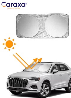 Caraxa Car Windshield Sun Shade Round Color Silver 150X75CM  - Image 5