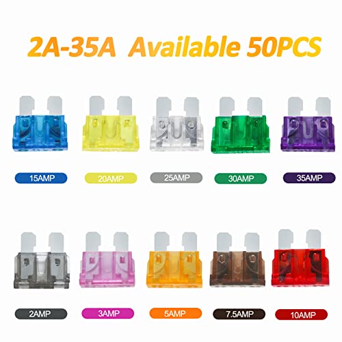 RoadandLord Auto Car Standard Blade Fuses Assortment Kit – 30Pcs Standard Fuse (2A/3A/5A/7.5A/10A/15A/20A/25A/30A/35A) for Car Boat Truck SUV Automotive Replacement Fuses - Image 2