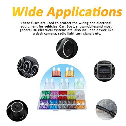 RoadandLord Auto Car Standard Blade Fuses Assortment Kit – 30Pcs Standard Fuse (2A/3A/5A/7.5A/10A/15A/20A/25A/30A/35A) for Car Boat Truck SUV Automotive Replacement Fuses - Image 3