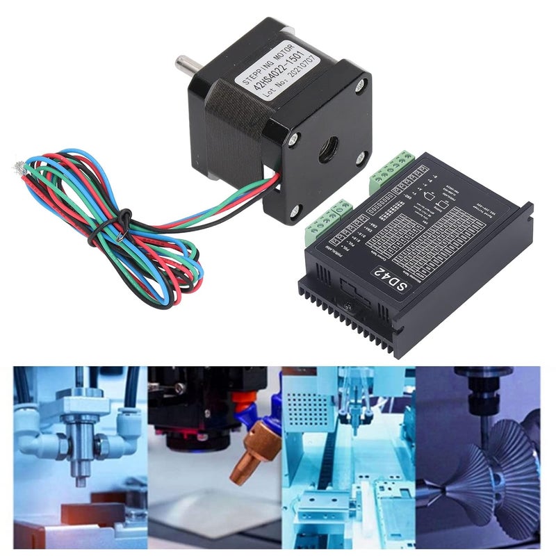 Step Motor Adjustable Silicon Steel Rotor with Driver, 2 Phase, 1.8° Step Angle - Rapid Speed, Ideal for Printer and Engraving Machines - Image 2