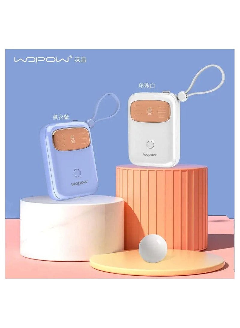 Wopow Wopow SQ23 Mini Power Bank 10000mAh 22.5W Quick Charging PD 20W with Digital display built in cable For iPhone & C Type - Image 2