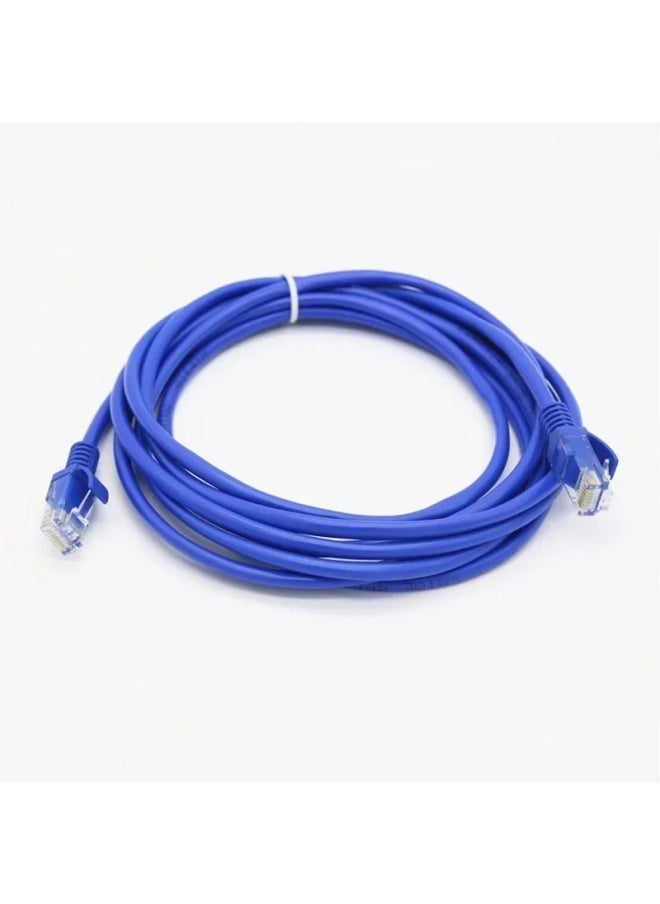 Generic Computer Network Router Wide Band Aluminum Core Cable 5 Class Home Use 8 Core Twisted Network Cable RJ45 Port-Color:15 M Network Cable Blue  - Image 2