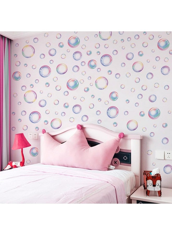 Runtoo Bubble Wall Decals for Bathroom Boho Under The Sea Rainbow Polka Dots Wall Stickers Peel and Stick Girls Bedroom Kids Birthday Party Decoration - Image 2