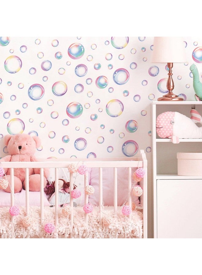 Runtoo Bubble Wall Decals for Bathroom Boho Under The Sea Rainbow Polka Dots Wall Stickers Peel and Stick Girls Bedroom Kids Birthday Party Decoration - Image 3