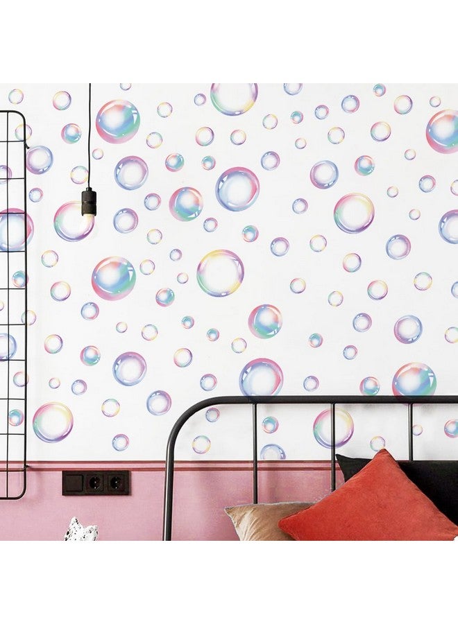 Runtoo Bubble Wall Decals for Bathroom Boho Under The Sea Rainbow Polka Dots Wall Stickers Peel and Stick Girls Bedroom Kids Birthday Party Decoration - Image 4