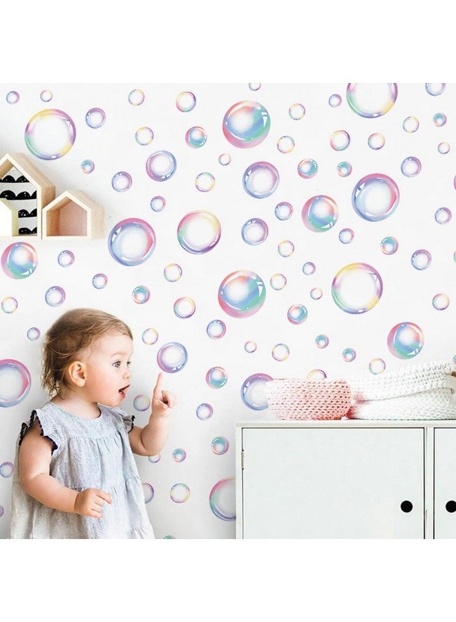 Runtoo Bubble Wall Decals for Bathroom Boho Under The Sea Rainbow Polka Dots Wall Stickers Peel and Stick Girls Bedroom Kids Birthday Party Decoration - Image 1