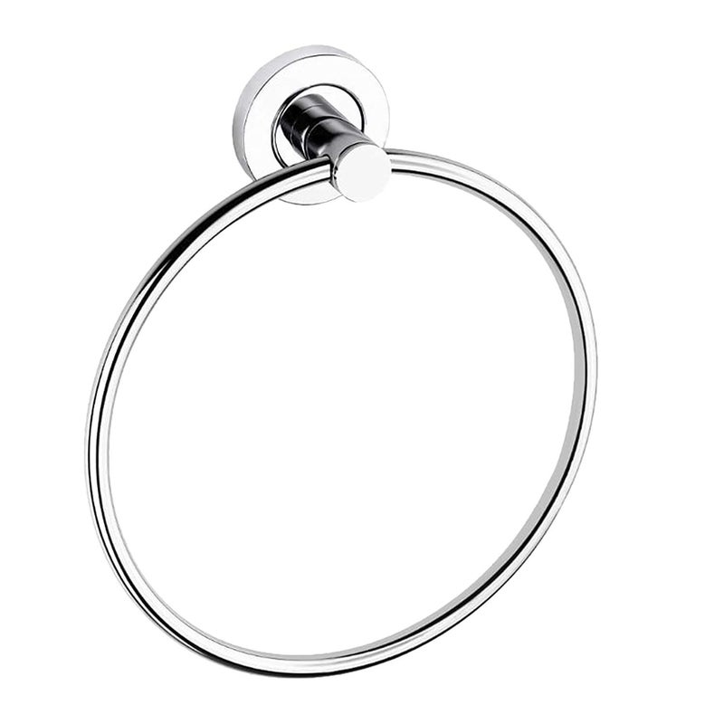 Eleganza Stainless Steel Towel Ring for BathroomWash BasinNapkinTowel HangerBathroom Accessories ChromeRound  - Image 2